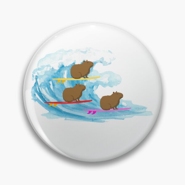 Item preview, capybaras surfing  designed and sold by rubyoc2507.