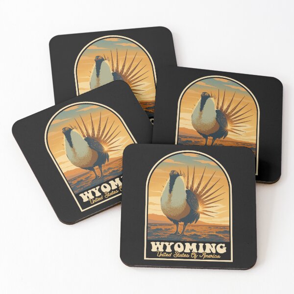 Item preview, Wyoming Greater Sage-Grouse Vintage Sunset Poster designed and sold by JackCurtis1991.