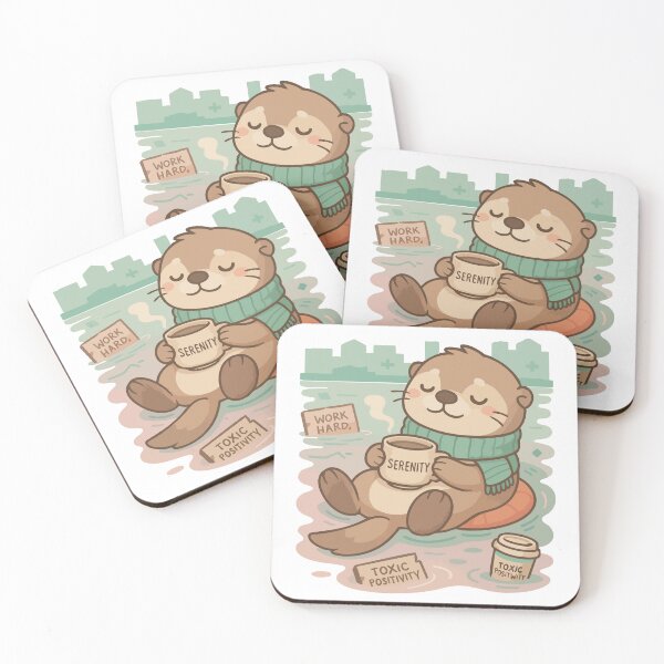 Item preview, Energy-Saving Otter - Cute Relaxation Art designed and sold by Cuckoo Parrot.
