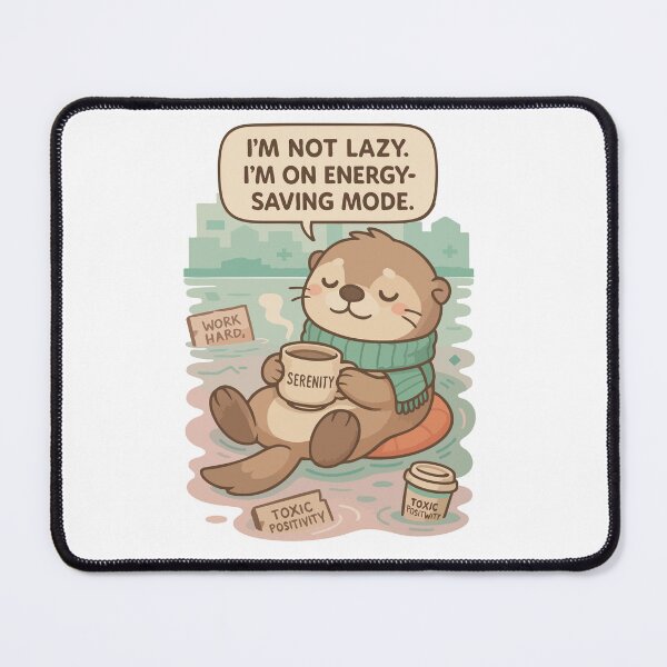 Item preview, Energy-Saving Otter - Cute Relaxation Art designed and sold by Cuckoo Parrot.