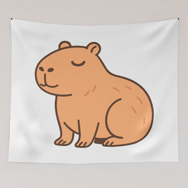 Item preview, Cute drawn capybara designed and sold by EchoOfSilence.