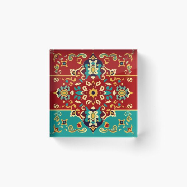 Aperçu de l'œuvre Motif floral ornemental traditionnel turkmène créée et vendue par UnboxedZone.