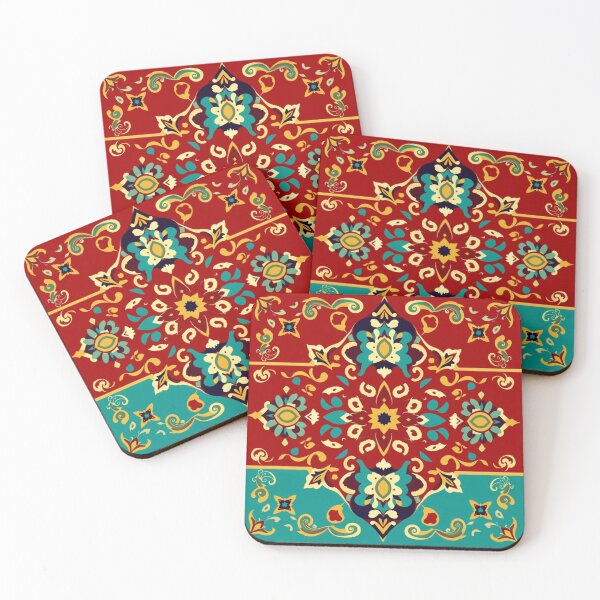 Item preview, Traditional Turkmen Ornamental Floral Pattern designed and sold by UnboxedZone.