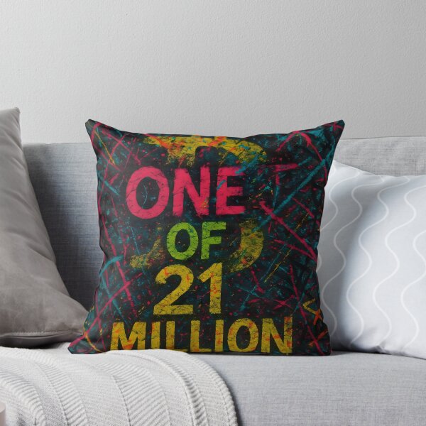 Item preview, One of 21 Million – Neon Bitcoin Graffiti designed and sold by oneof21million.