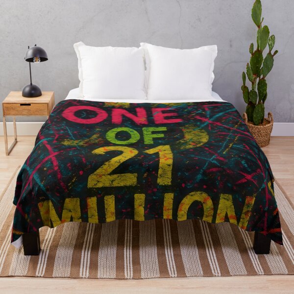 Item preview, One of 21 Million – Neon Bitcoin Graffiti designed and sold by oneof21million.