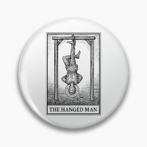 Item preview, The Hanged Man – Black Ink Tarot Card designed and sold by InkStation24.