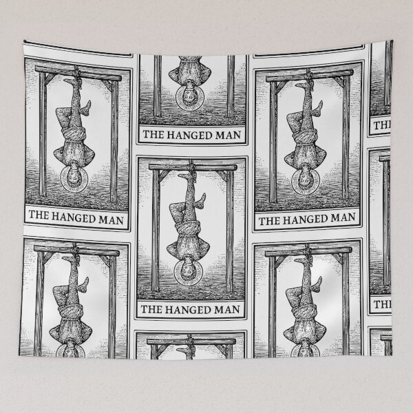 Item preview, The Hanged Man – Black Ink Tarot Card designed and sold by InkStation24.