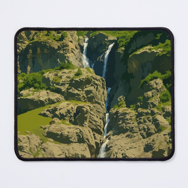 Item preview, Pisse Waterfall – Vintage Tour des Écrins Poster | Alpine Waterfall Poster designed and sold by Atelier Brume.