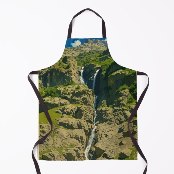 Item preview, Pisse Waterfall – Vintage Tour des Écrins Poster | Alpine Waterfall Poster designed and sold by Atelier Brume.