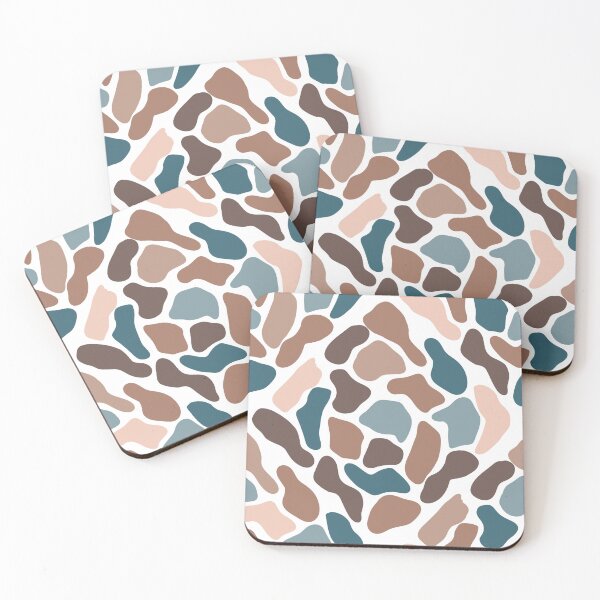Item preview, Abstract fluid shapes in browns and blues designed and sold by marinettesshop.