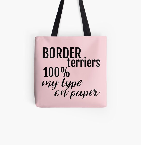 Personalised 100% My Type On Paper Gifts for Dog Lovers ~ Dog Breeds All Over Print Tote Bag