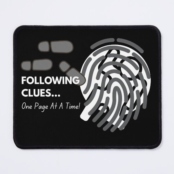 Item preview, FOLLOWING CLUES... One Page At A Time! designed and sold by ActOutTees.