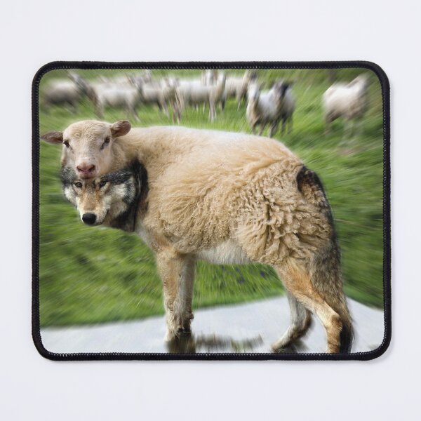 Item preview, Wolf Among Sheep – Surreal Collage designed and sold by caracatita75.