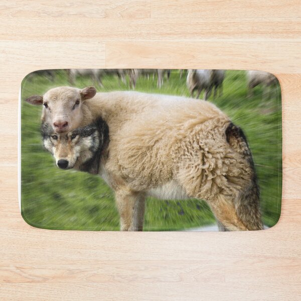 Item preview, Wolf Among Sheep – Surreal Collage designed and sold by caracatita75.