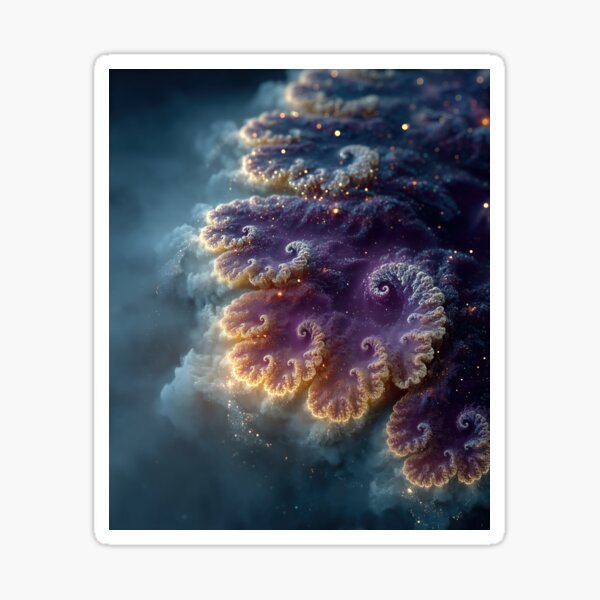 Item preview, Aurora Fractal Bloom - Fractal Constellations designed and sold by Cosmicly-Inked.