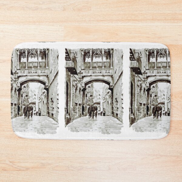 Item preview, Barcelona Gothic Quarter – Monochrome Street View designed and sold by caracatita75.