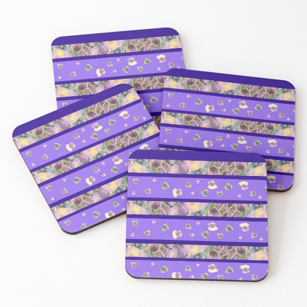 Item preview, Purple Pansy Stripe designed and sold by LYNN COSTELLOE.