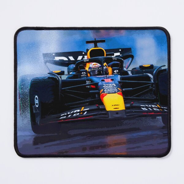 Item preview, Max Verstappen racing his 2024 F1 car in the rain during the Brazilian Grand Prix at Interlagos abstract designed and sold by Rodissimus1984.