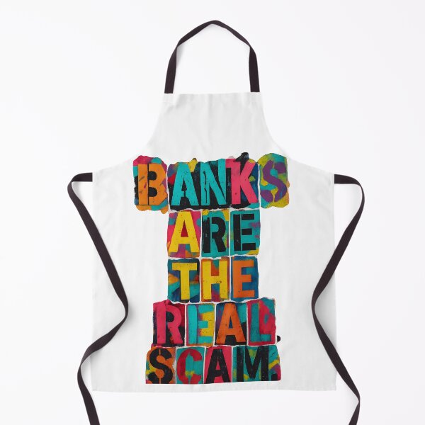 Item preview, Banks Are the Real Scam – Colorful Graffiti Block Art designed and sold by oneof21million.