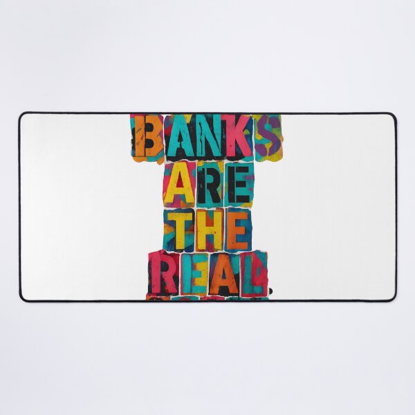 Item preview, Banks Are the Real Scam – Colorful Graffiti Block Art designed and sold by oneof21million.