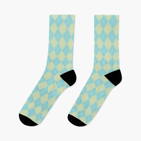 Item preview, Lime Cream Green Limpet Shell Blue Argyle Preppy Diamonds All Over designed and sold by Feeling Artsy.