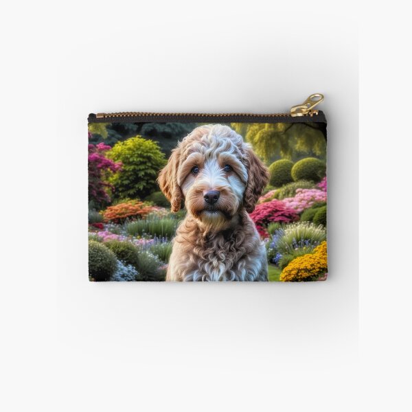 Artikelvorschau, Elsie Cafe Labradoodle Welpen Portrait Gemälde entworfen und verkauft von Heart and Soul Studio.