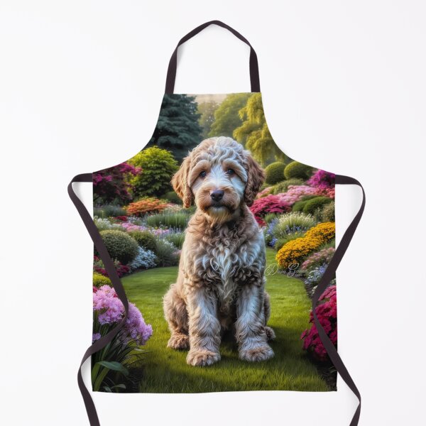 Item preview, Elsie Cafe Labradoodle Puppy Portrait Painting designed and sold by Heart and Soul Studio.