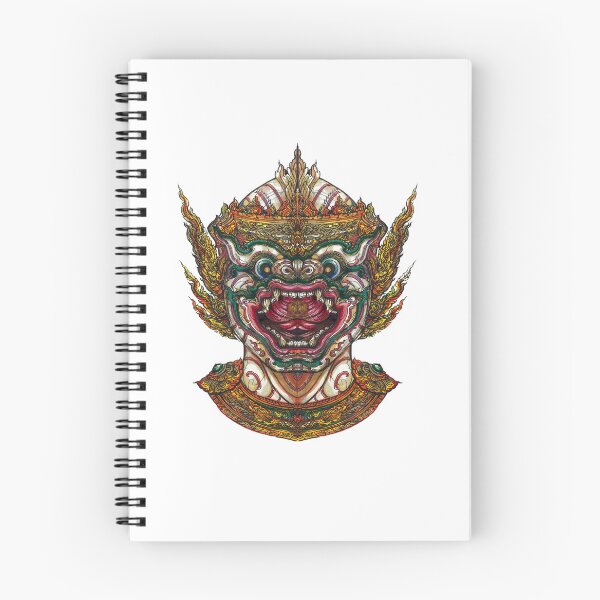 Item preview, Traditional Thai Giant Mask – Hand-Drawn Art by Thai Master Artist (No AI) designed and sold by JoynestStudioCo.