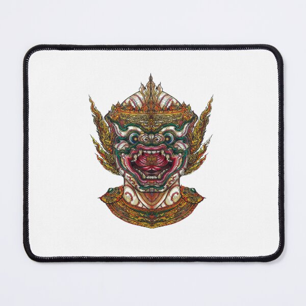 Item preview, Traditional Thai Giant Mask – Hand-Drawn Art by Thai Master Artist (No AI) designed and sold by JoynestStudioCo.