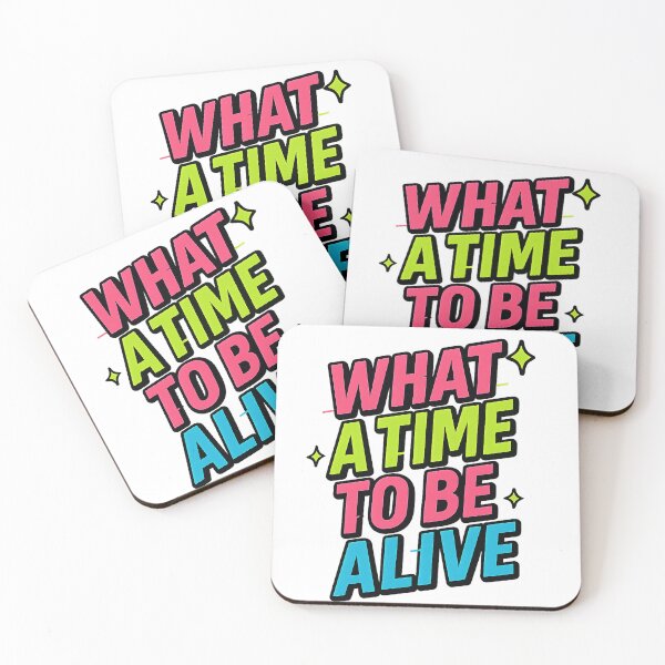 Item preview, What a Time to Be Alive – Retro Futuristic Neon Typography designed and sold by Rushurban.