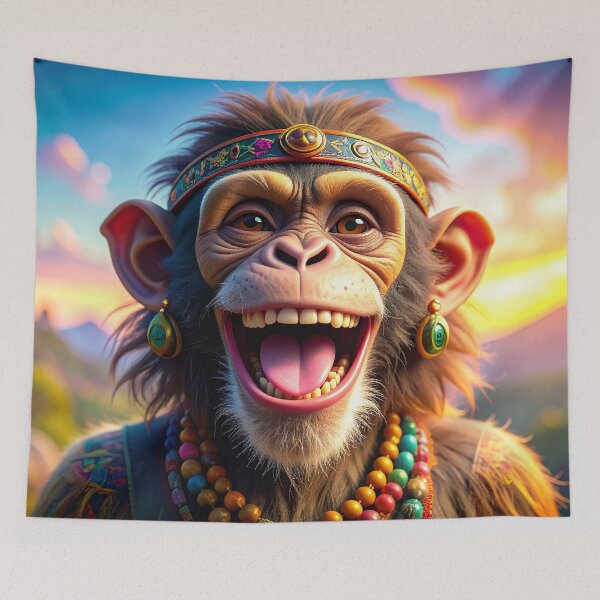 Item preview, Happily Ecstatic | "Good Vibes Only" Hippie Monkey Collection designed and sold by monkeybusiness.pt.