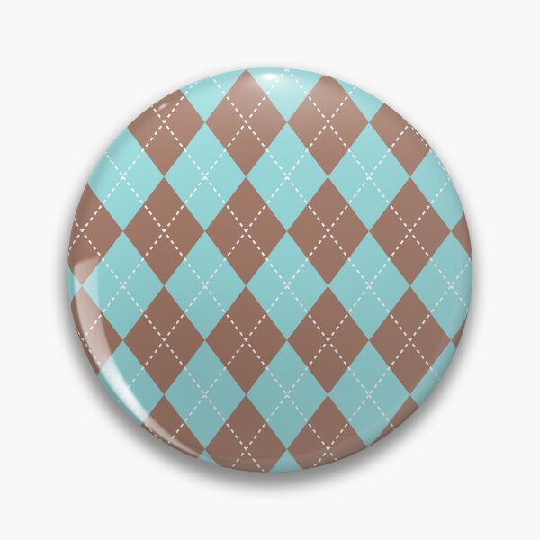 Item preview, Mocha Mousse Brown Limpet Shell Blue Preppy Diamonds All Over designed and sold by Feeling Artsy.