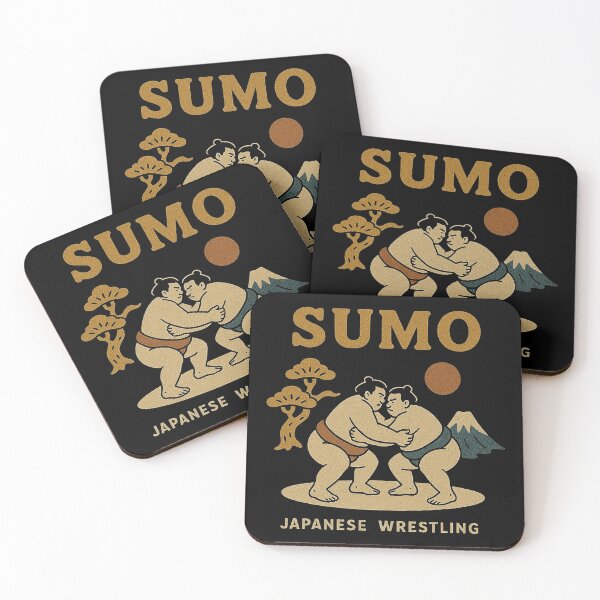 Item preview, Vintage Japanese Sumo Wrestling with Mount Fuji designed and sold by zzz888.