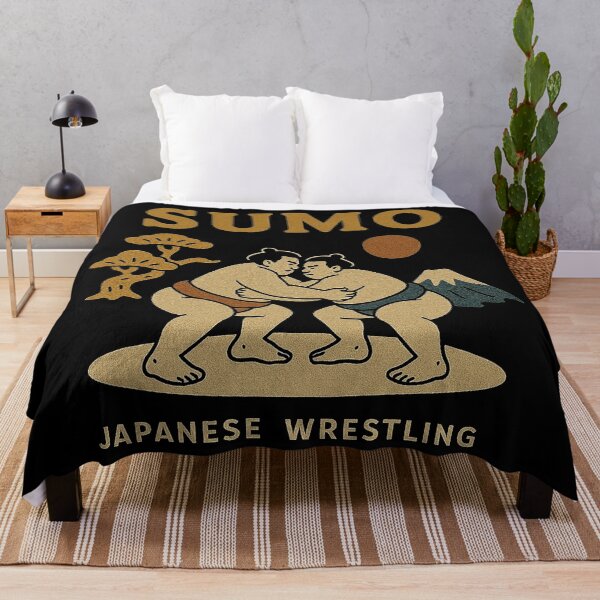 Item preview, Vintage Japanese Sumo Wrestling with Mount Fuji designed and sold by zzz888.
