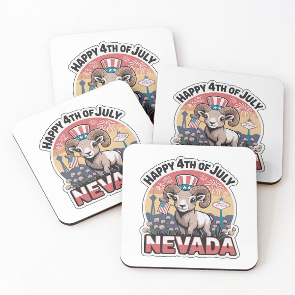 Item preview, Chibi Bighorn Sheep 4th of July Nevada Sticker | Cute USA Desert Vibes designed and sold by Nuist25.