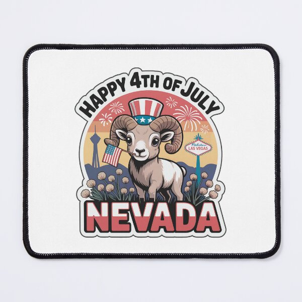 Item preview, Chibi Bighorn Sheep 4th of July Nevada Sticker | Cute USA Desert Vibes designed and sold by Nuist25.