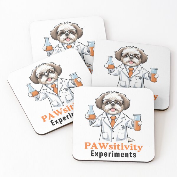 Item preview, Funny Shih Tzu Dog Scientist Cartoon Design – Cute Pet and Owner Artwork – Scientist Gift – Humorous Pet Parent Gifts designed and sold by KoraTalks.