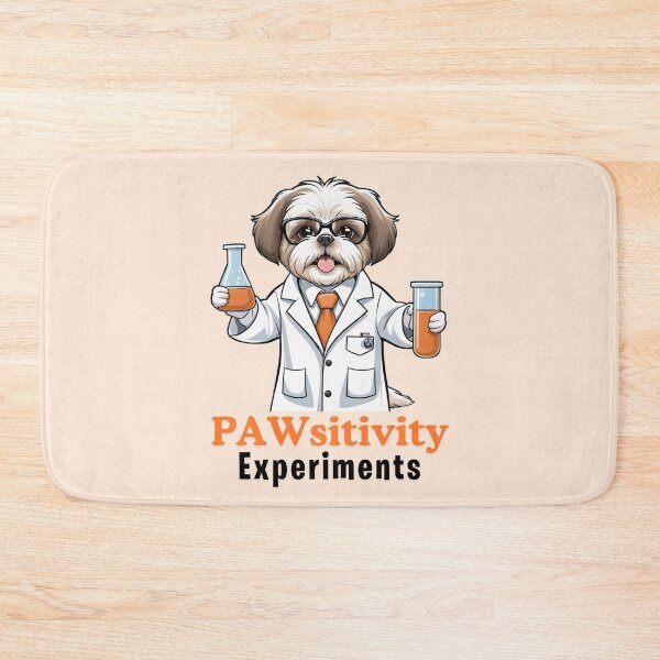 Item preview, Funny Shih Tzu Dog Scientist Cartoon Design – Cute Pet and Owner Artwork – Scientist Gift – Humorous Pet Parent Gifts designed and sold by KoraTalks.