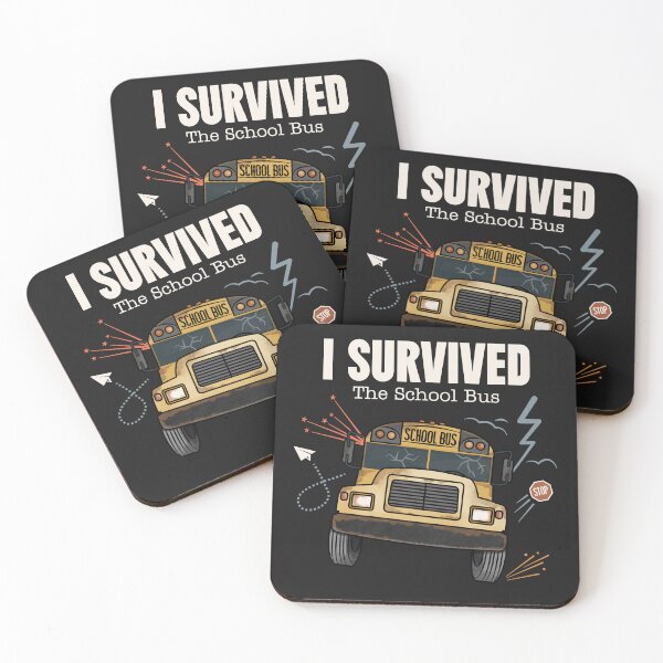 Item preview, I Survived the School Bus – Funny Retro Bus Design designed and sold by opalskystudio.
