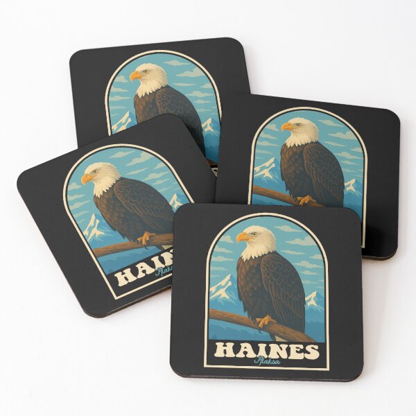 Item preview, Haines Alaska Bald Eagle Retro Wildlife Travel Art designed and sold by JackCurtis1991.