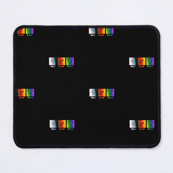 Item preview, Here Queer Proud designed and sold by unapologaytic.