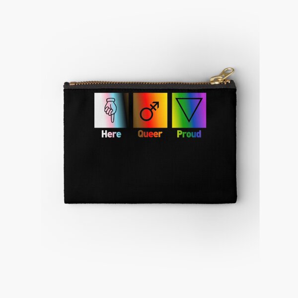 Item preview, Here Queer Proud designed and sold by unapologaytic.