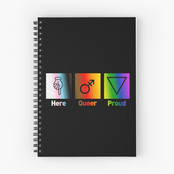 Item preview, Here Queer Proud designed and sold by unapologaytic.