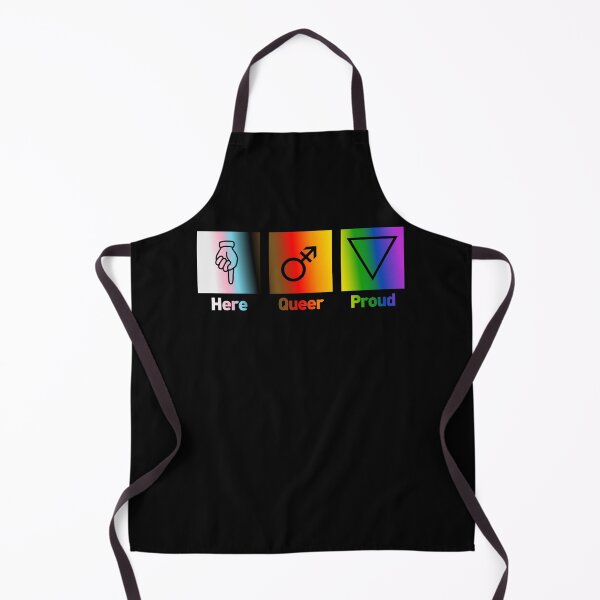 Item preview, Here Queer Proud designed and sold by unapologaytic.