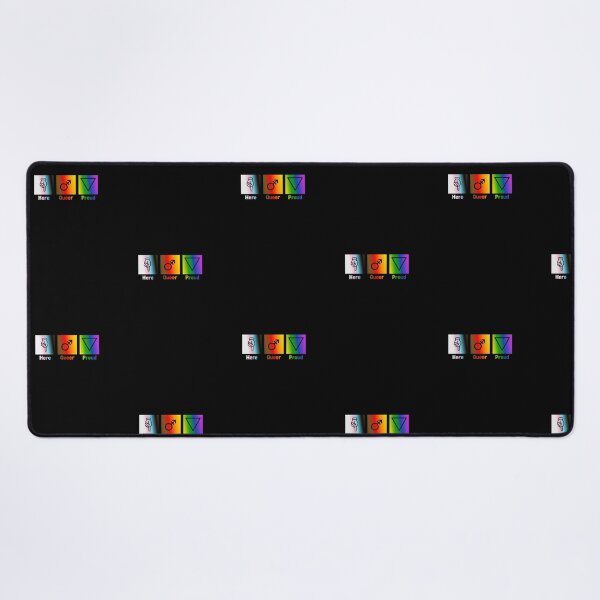Item preview, Here Queer Proud designed and sold by unapologaytic.