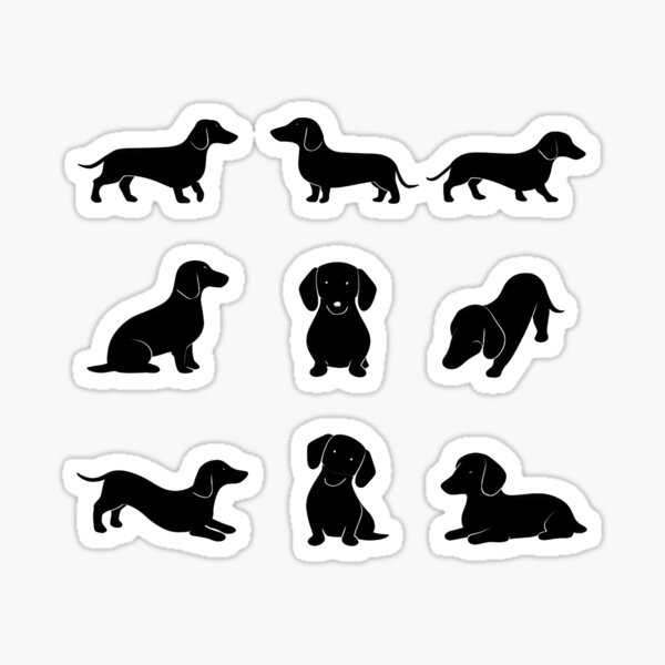 Item preview, Minimalist Dachshund Silhouettes – Cute Sausage Dog Line Art Collection designed and sold by TheLongPaw.