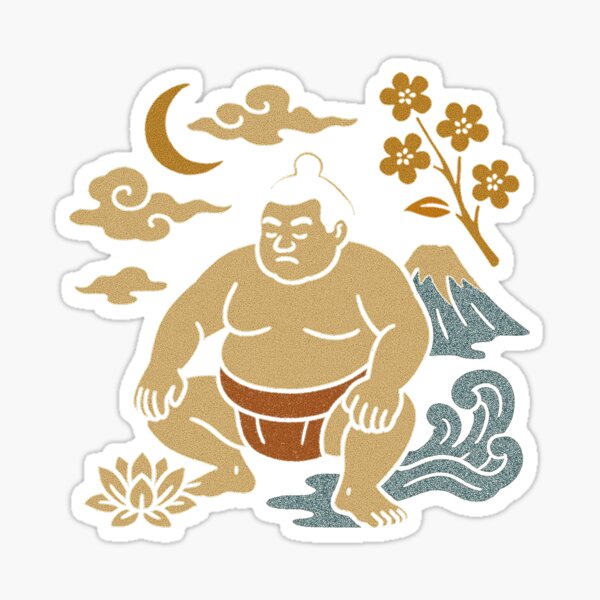 Item preview, Vintage Japanese Meditative Sumo Art designed and sold by zzz888.