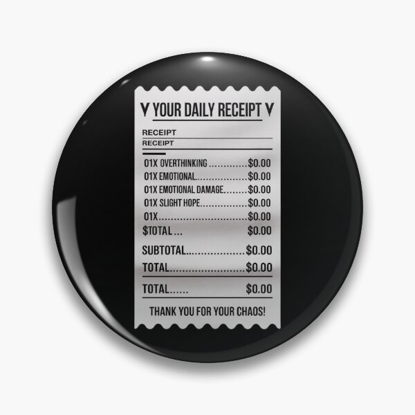 Item preview, Your Daily Emotional Receipt designed and sold by VividTrails.