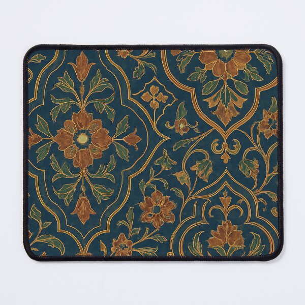 Item preview, Ornate Oriental Floral Tile with Arabesque and Geometric Motifs designed and sold by Rushurban.
