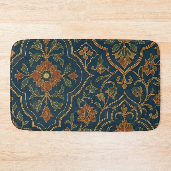 Item preview, Ornate Oriental Floral Tile with Arabesque and Geometric Motifs designed and sold by Rushurban.